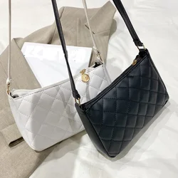 Fashion Lingge Women's Bag PU Leather Underarm Crossbody Shoulder Bag Female Luxury Purse Handbags Ladies Messenger Bags