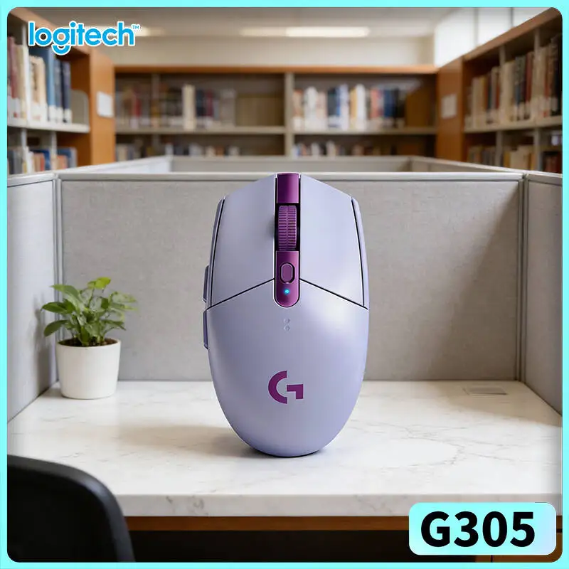 Logitech G305 Gaming Mouse, 12000 DPI HERO, 6 Custom Buttons, 250h Battery, LIGHTSPEED Connectivity, PC Mac Device Ready