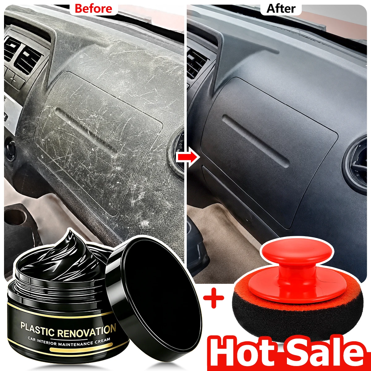 Car Interior Leather and Plastic Refurbishment, Paintable Repair Filler Fix Small Holes and Scratches on Smooth Leather