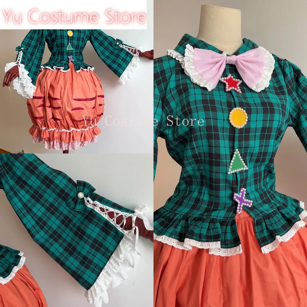 Yu Costume Touhou Project Hata No Kokoro Two Sets Dress Cosplay Costume Cos Game Anime Party Uniform Hallowen Play Role Clothes