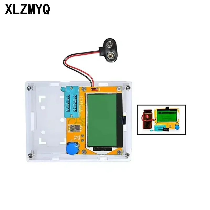 LCR-T4 Transistor Tester Diode Triode Capacitance ESR Meter MOS PNP LCD Display Mega328 Transistors Diodes Acrylic Case