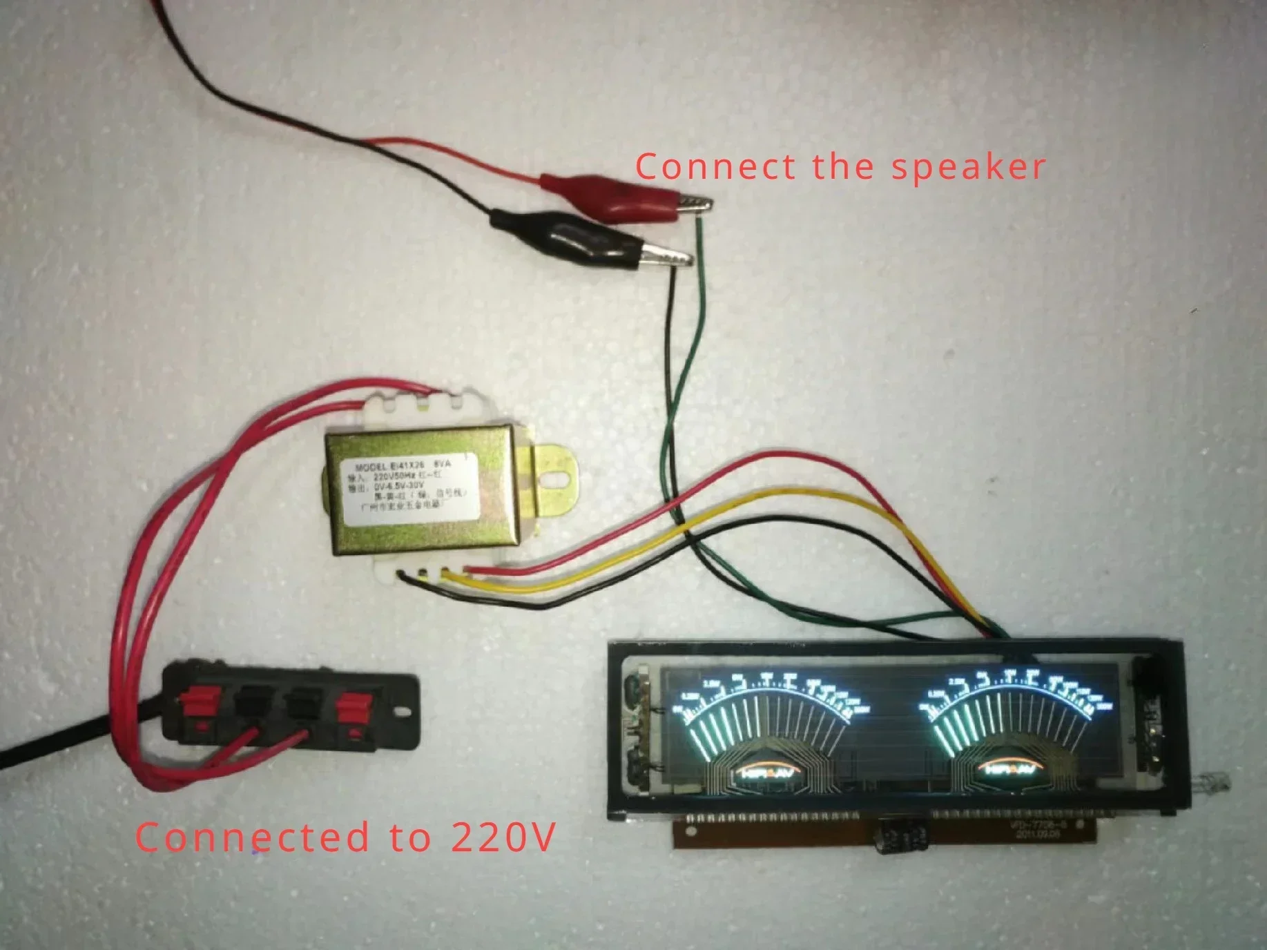 Diy Transformator 220V Mono Multimedia Display Pointer Vu Meter Niveau Indicator Vfd Fluorescerend Voor Multimedia Luidsprekerversterker