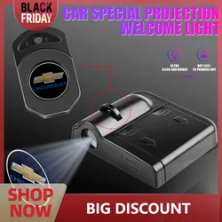 Car Door Decoration Wireless Projector Lamp HD Welcome Light Accessories For Chevrolet Cruze Lacetti Captiva SS Z71 Equinox Trax