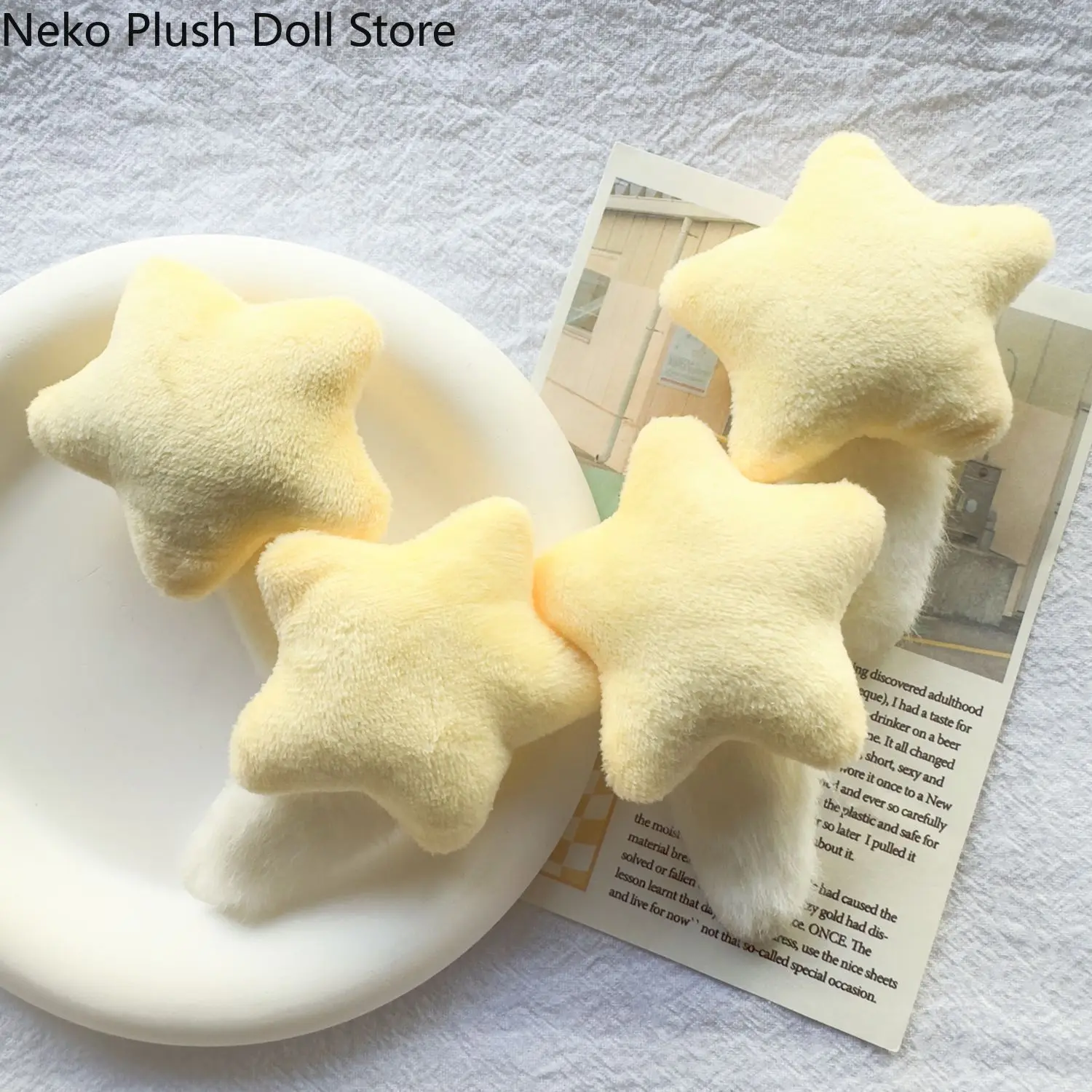 

Anime Love and Deepspace Xavier Attribute Cosplay Cartoon Cotton Plush Star Hair Clip bb Clip Autumn and Winter Hair Accessories