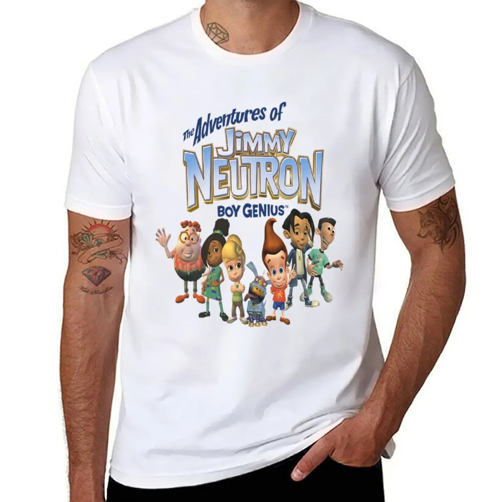 

Nickelodeon Jimmy Neutron T-Shirt cotton t shirts man 100% t shirts designer T-Shirt