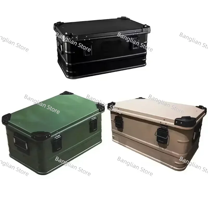 Aluminum Magnesium Alloy Storage  Box, Self Driving Travel Outdoor Camping Equipment, 47L Capacity Suitcase, Portable Trunk Case