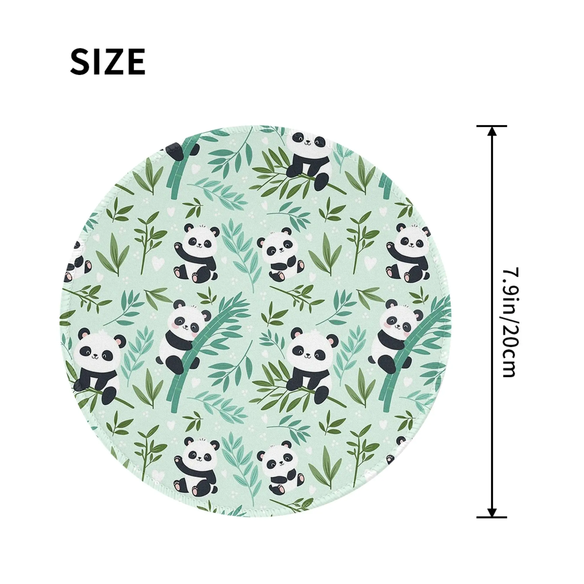 Cartoon Panda And Bamboo Pattern Mouse Pad Computer Keyboard Mouse Mat Gaming PC Laptop Desk Mat Office Accessories Table Mats