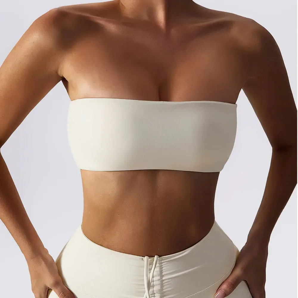 

Sports Bras For Women Strapless Bra Padded Top Stretchy Fitness Yoga Tops Bra Sportwear Exercise Clothes Sports Underwear