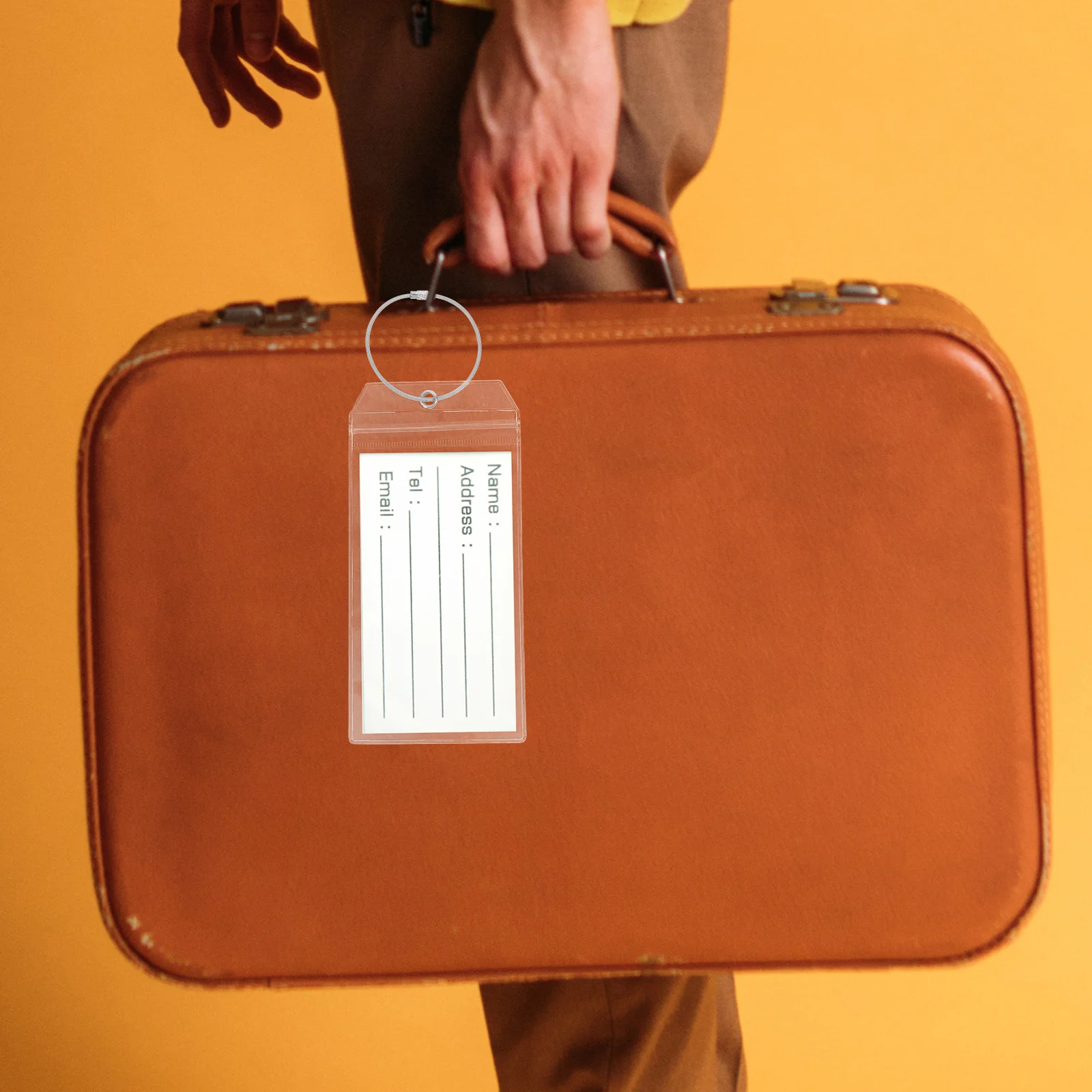 

5 set Id Holders Vertical Hard Plastic Clear Sleeves For Work School Hospital Use Badge Cover Clear Card Holder Work Card