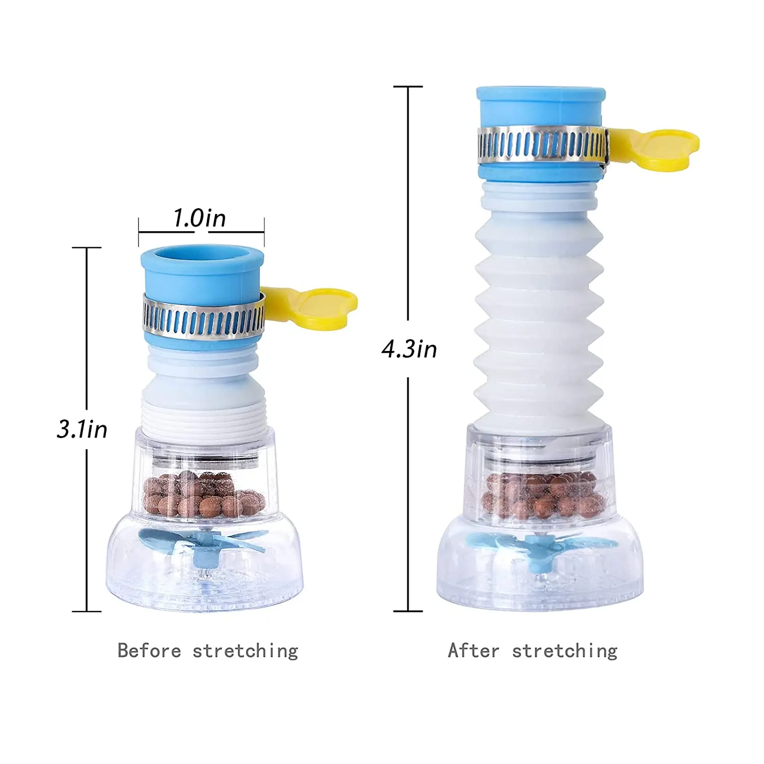 360 Degree Rotatable Faucet Tap Extender Splash-Proof Water Filter Water Saving Sprayer Filter Diffuser Kitchen Faucet Spouts