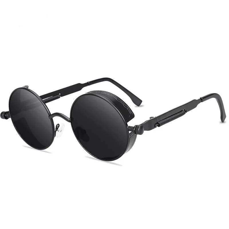 1/2/3PCS Retro Steampunk For Men, Metal Spring Legs, Thick Frame Glasses, Trendy Street Style Hip-hop Car Sunglasses 58028