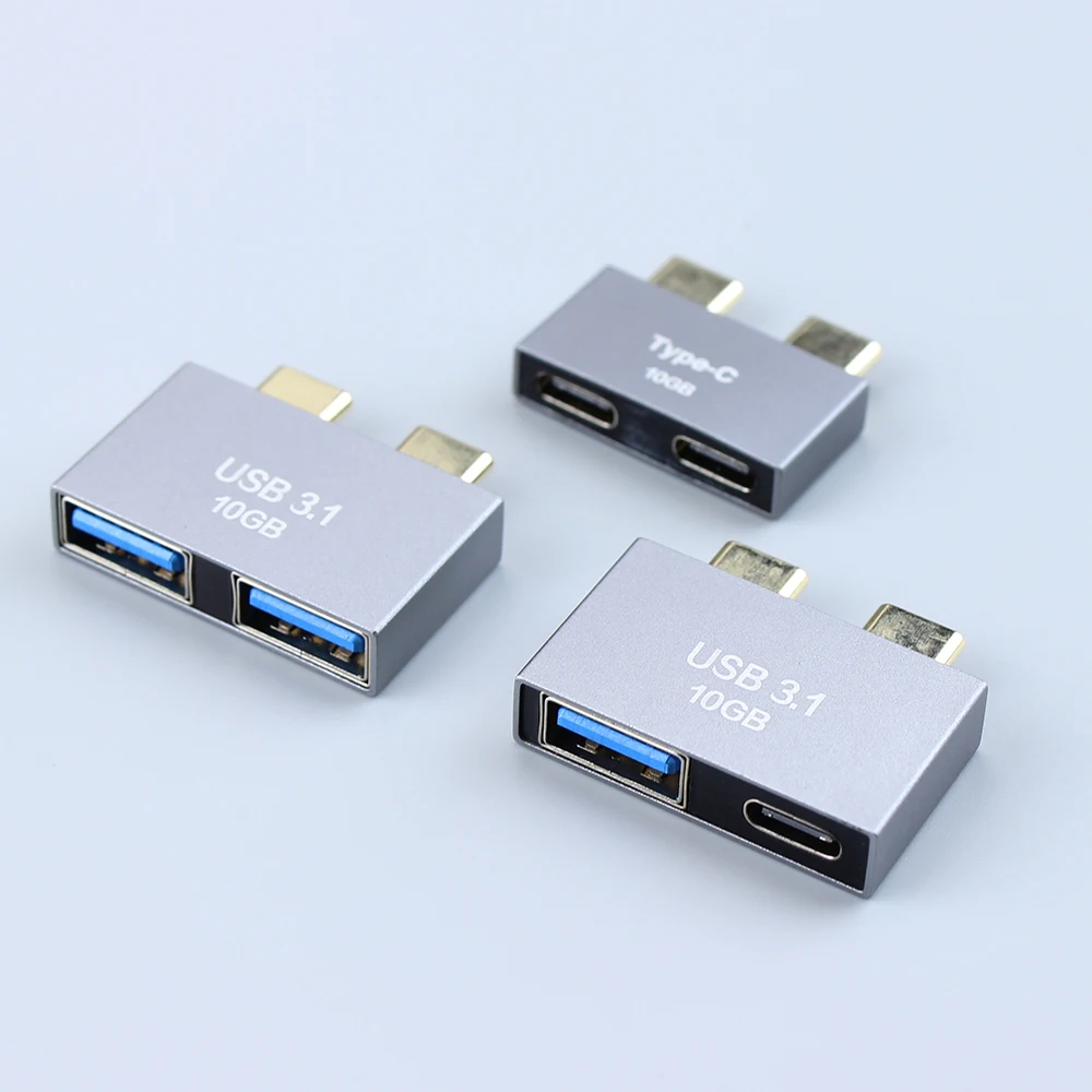 USB double C type Short Extender Male To Female Extension Adapter Connector Usb c Hub Adapter for Xiaomi Huawei Samsung phones