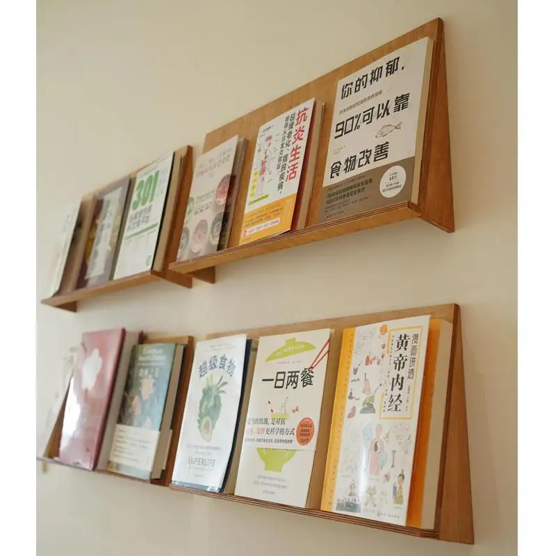 

Office medieval wall wall hanging rack, book and newspaper rack, birch word shelf wall decorative rack