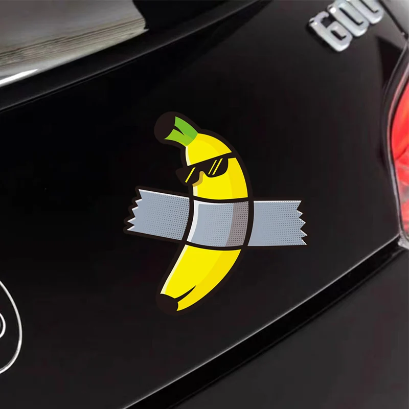 Car reflective stickers personalized funny banana waterproof decorative stickers rear window glass body stickers accessories