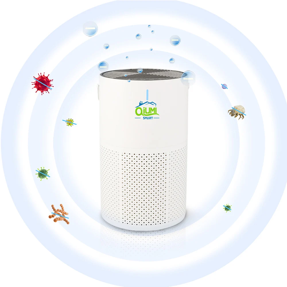 Qiumi Desktop Portable Air purifier Super quiet whisper technology 20 million negative ion purification