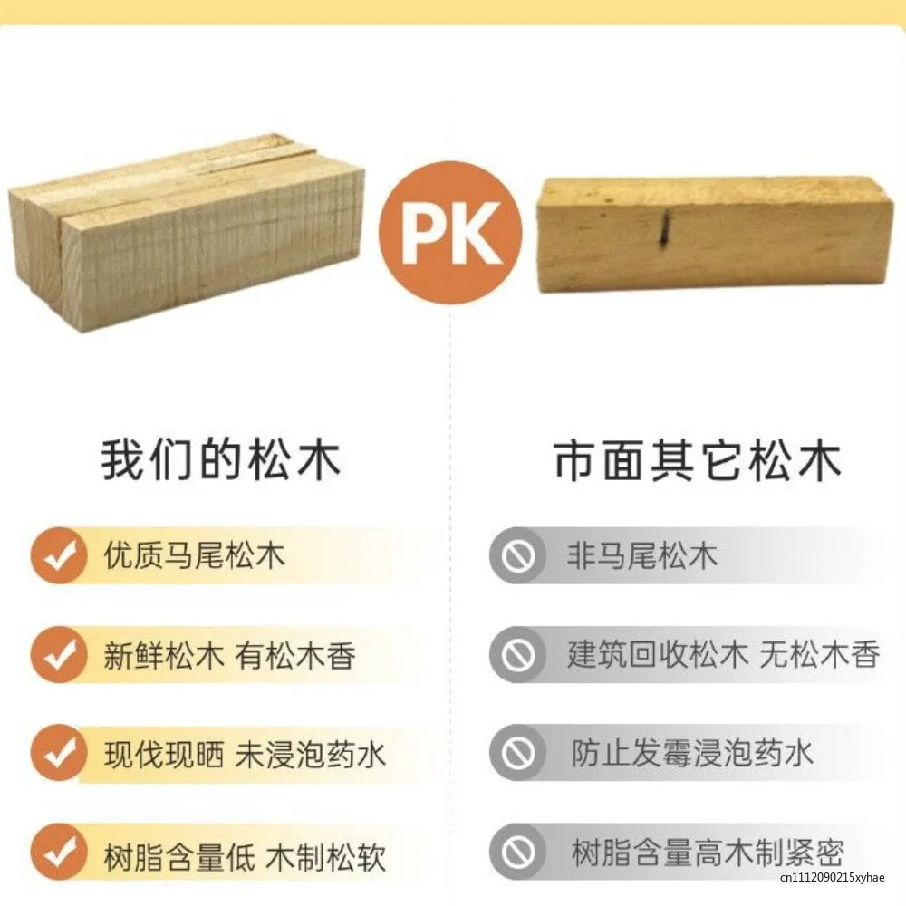 Premium Masson Pine Termite Bait Strips, Non-Chemical Termite Lure Blocks for Indoor & Outdoor Termite Monitoring Bait Boxes