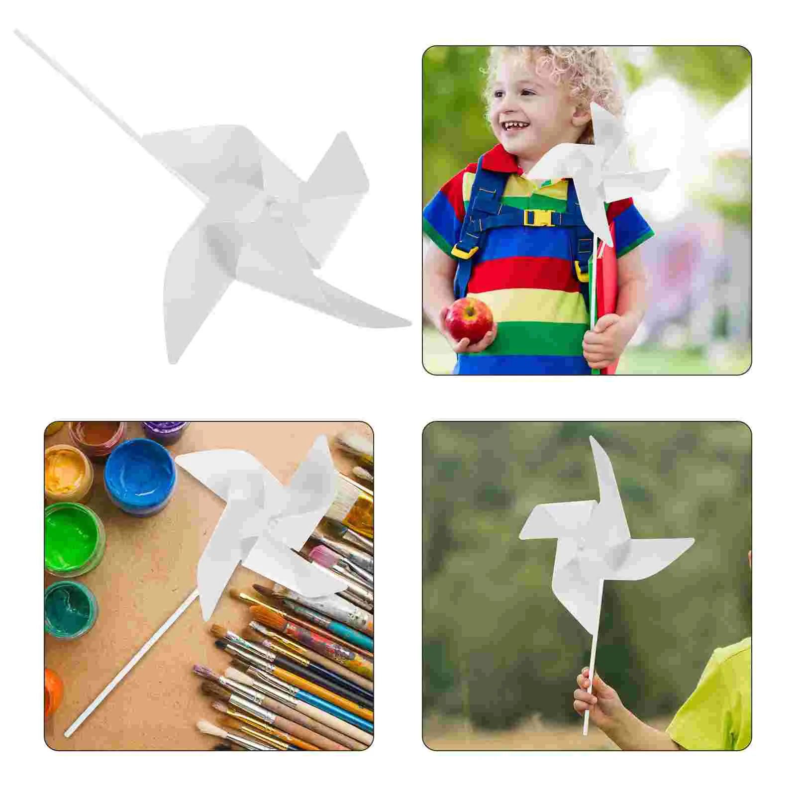 

12 Pcs Coloring Windmills Kids Paper Toy Creative Graffiti Pinwheels Outdoor Educational Activities Thick Paper