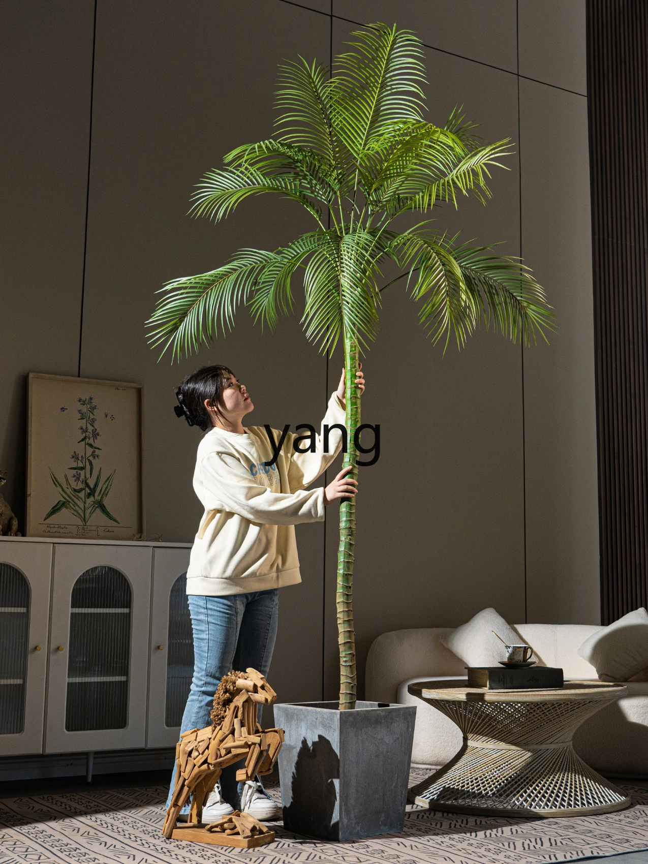 CX Large High-End Affordable Luxury Imitative Tree Thorn Sunflower Areca Palm Bionic Green Plant Landscaping Decoration