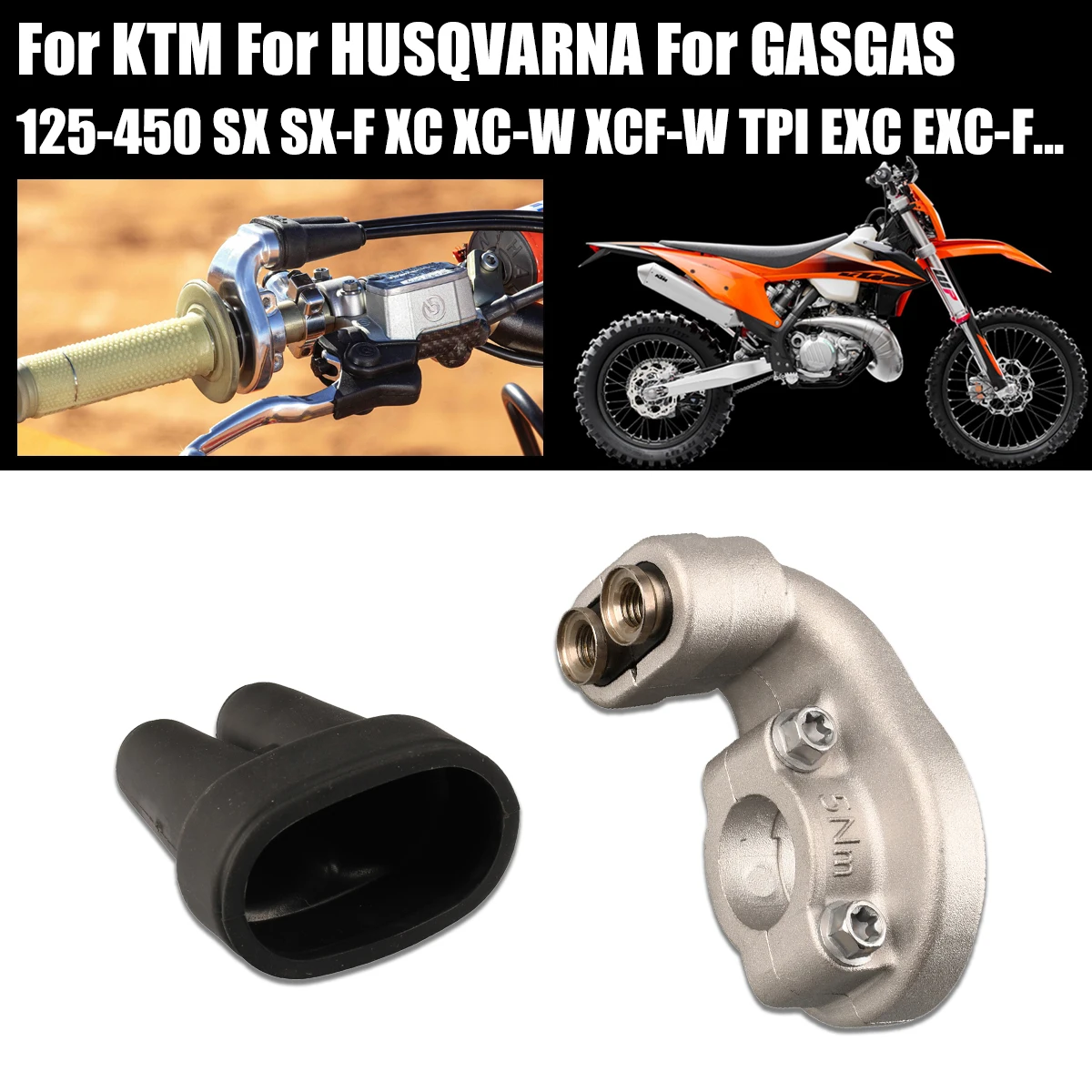 

Motorcycle Throttle Control Casing Base For KTM Husqvarna Gasgas 125 250 300 350 450 EXCF FE 17-25 SX TC 23-25 FC SX-F XCF 16-25