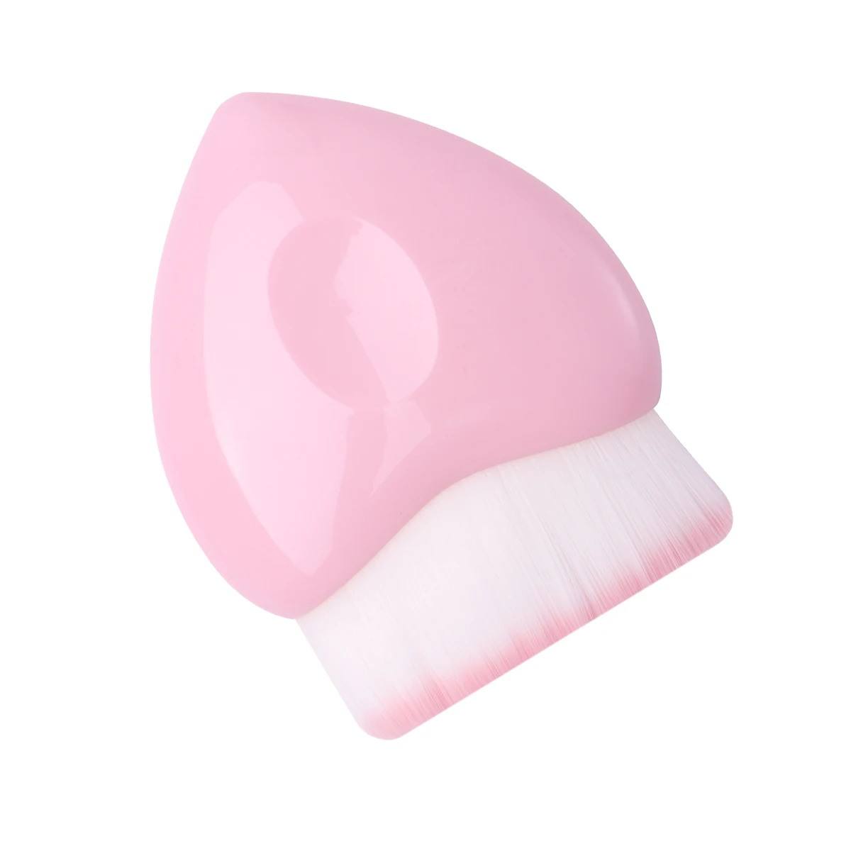 Rosa lidar com pó branco cabelo cabeça plana escova bochecha maquiagem fundação ferramentas macias conjunto de escova pó blush