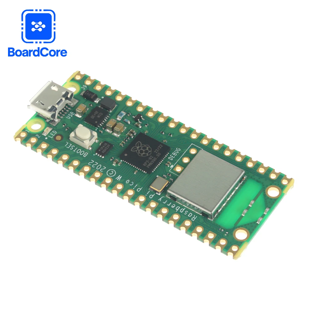 Compatible with Raspberry Pi Pico W Microcontroller Development Board Dual Core RP2040 Wireless Wifi Programming MICRO USB Port