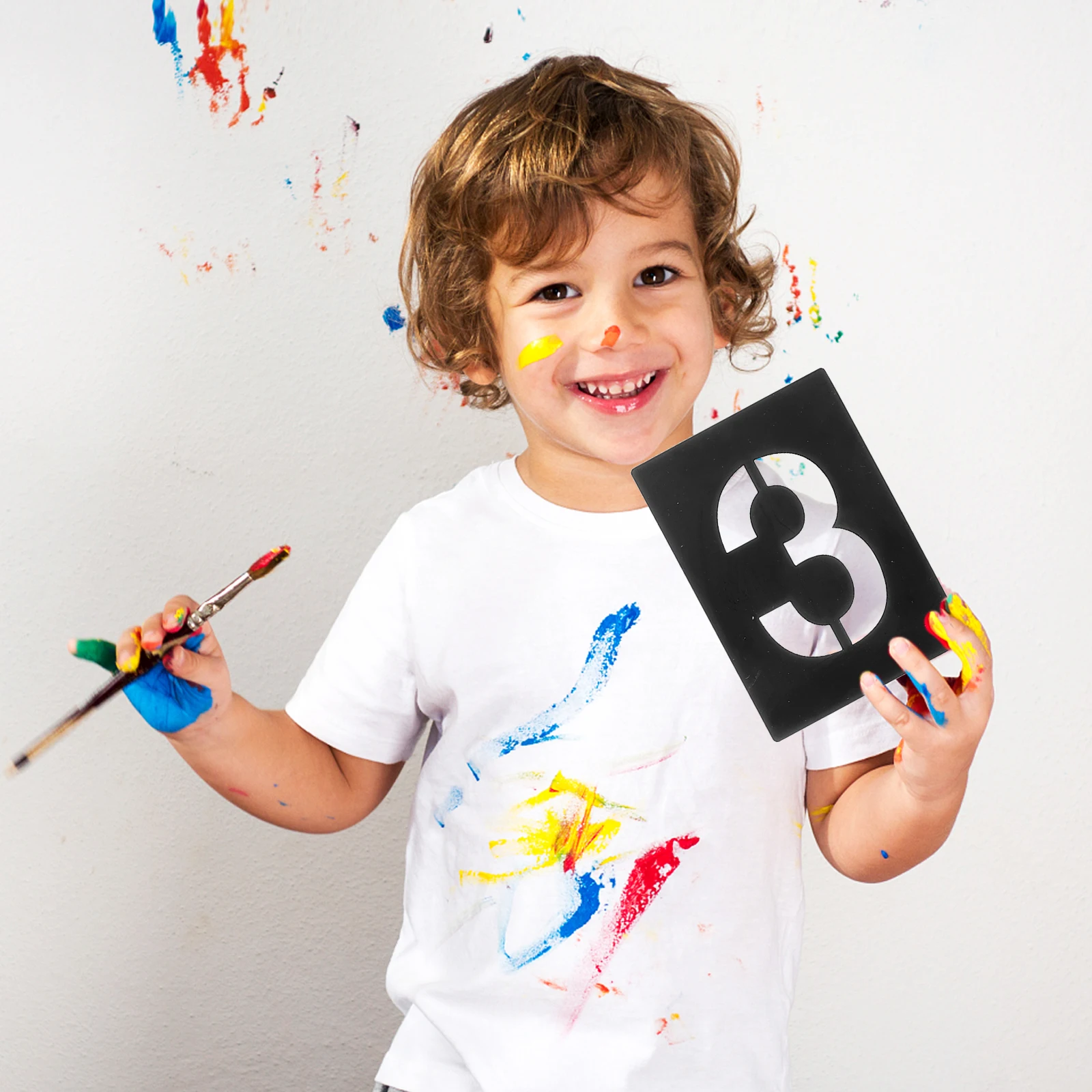 

1 set PVC0-9 Number Stencils Digital Templates Reusable 10cm High 0 5mm Thick for Painting Wood Blackboard Craft Decor