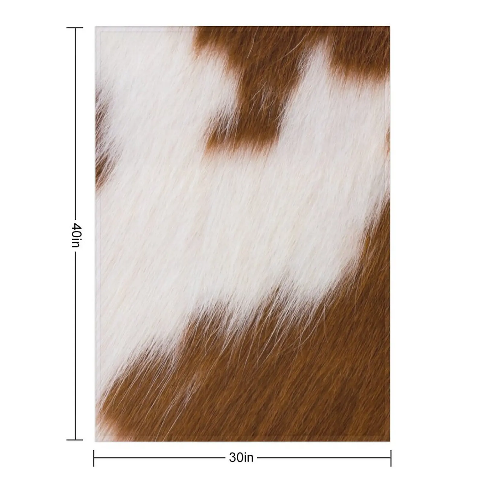 Brown and White Cowhide image Throw Blanket Heavy Decoratives Polar warm for winter Blankets
