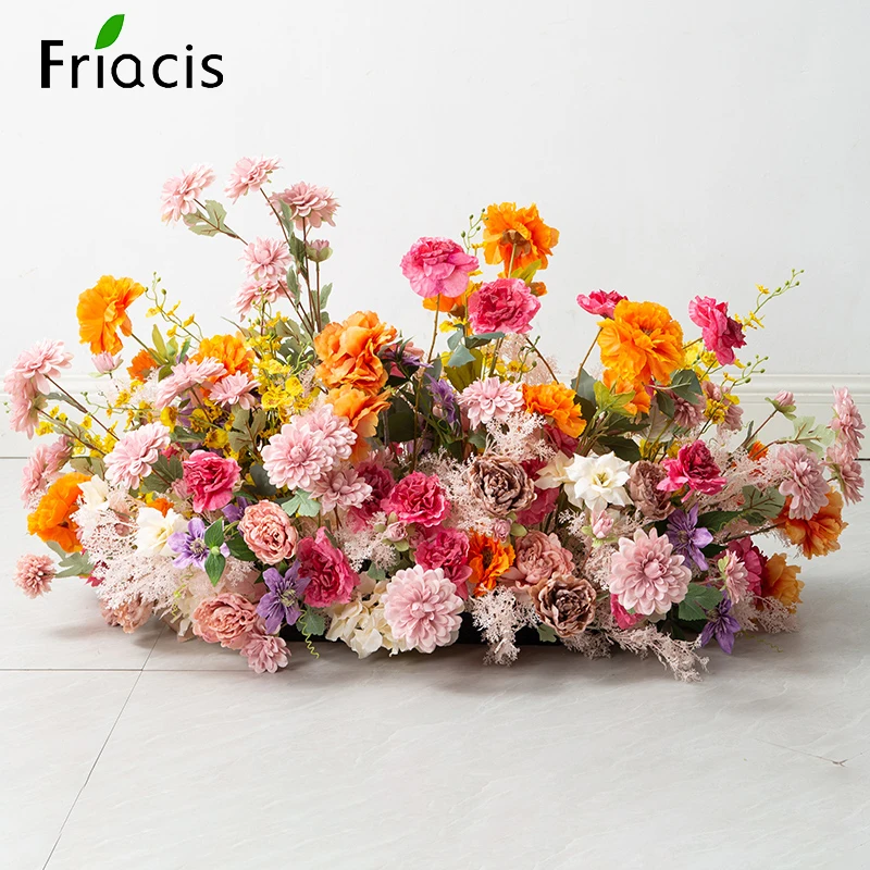 Roses Rose Artificial Flower Row Stage Aisle Floor Flower Wedding Arch