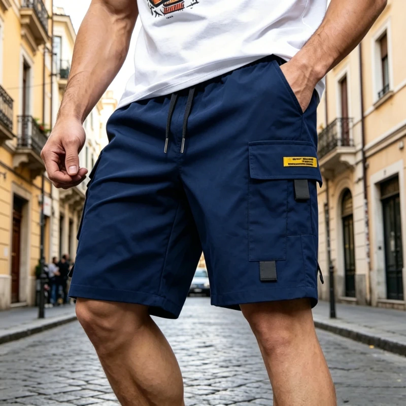 

Korean Men's Cargo Shorts 2026 Summer Outdoor Multi-pocket Army Tactical Pants Men Casual Loose Work Shorts for Climbing Camping