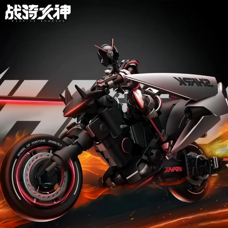 

In Stock Original 1/12 Special Edition Yubo Cyber Shark War Riding Goddess Shake Guochuang Mecha Action Figure Assembly Model