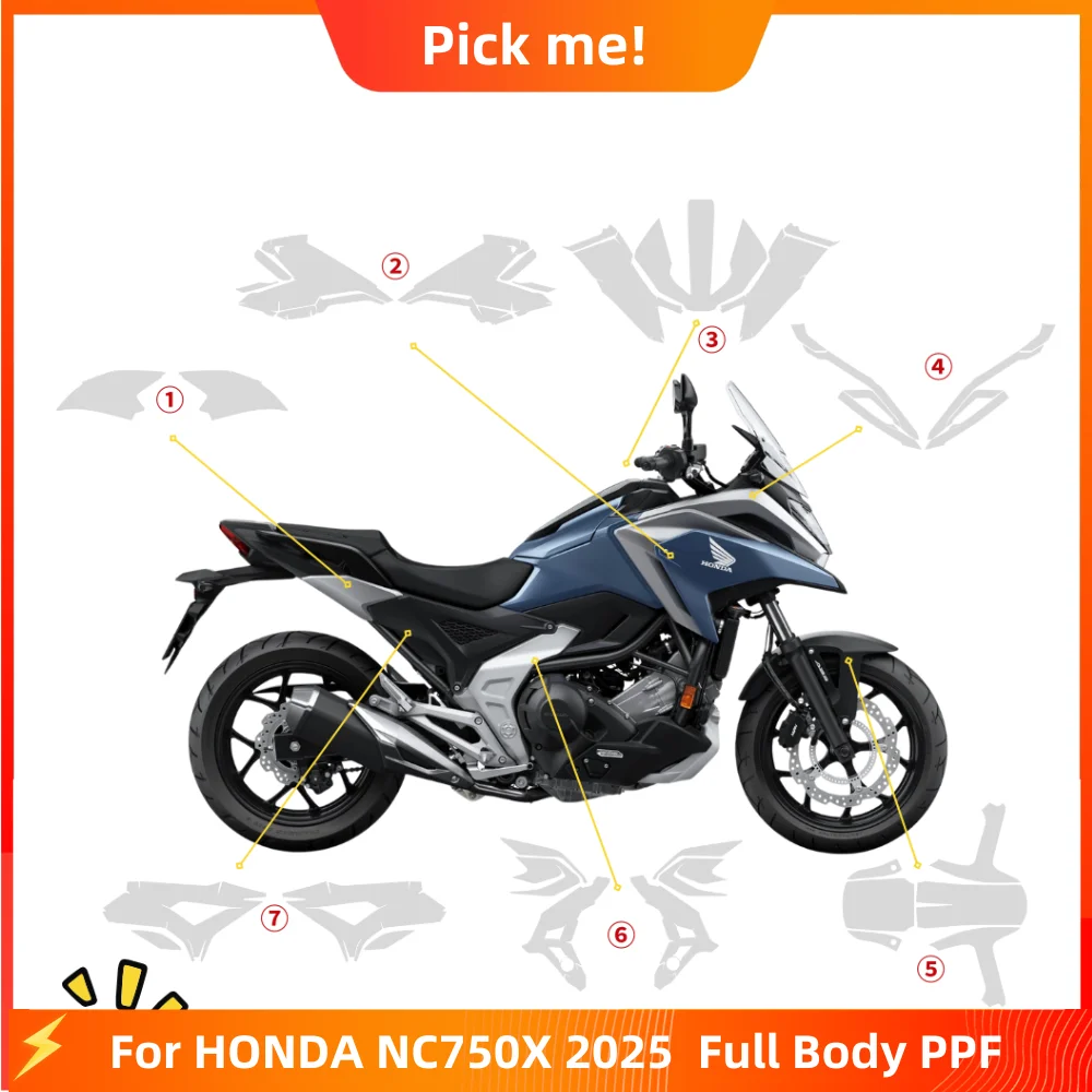 

2025НОВИНКА! Для HONDA NC750X 2025 PPF ТПУ мотоциклетная защитная пленка для краски, комплект для всего тела, самовосстанавливающийся защитный чехол от царапин