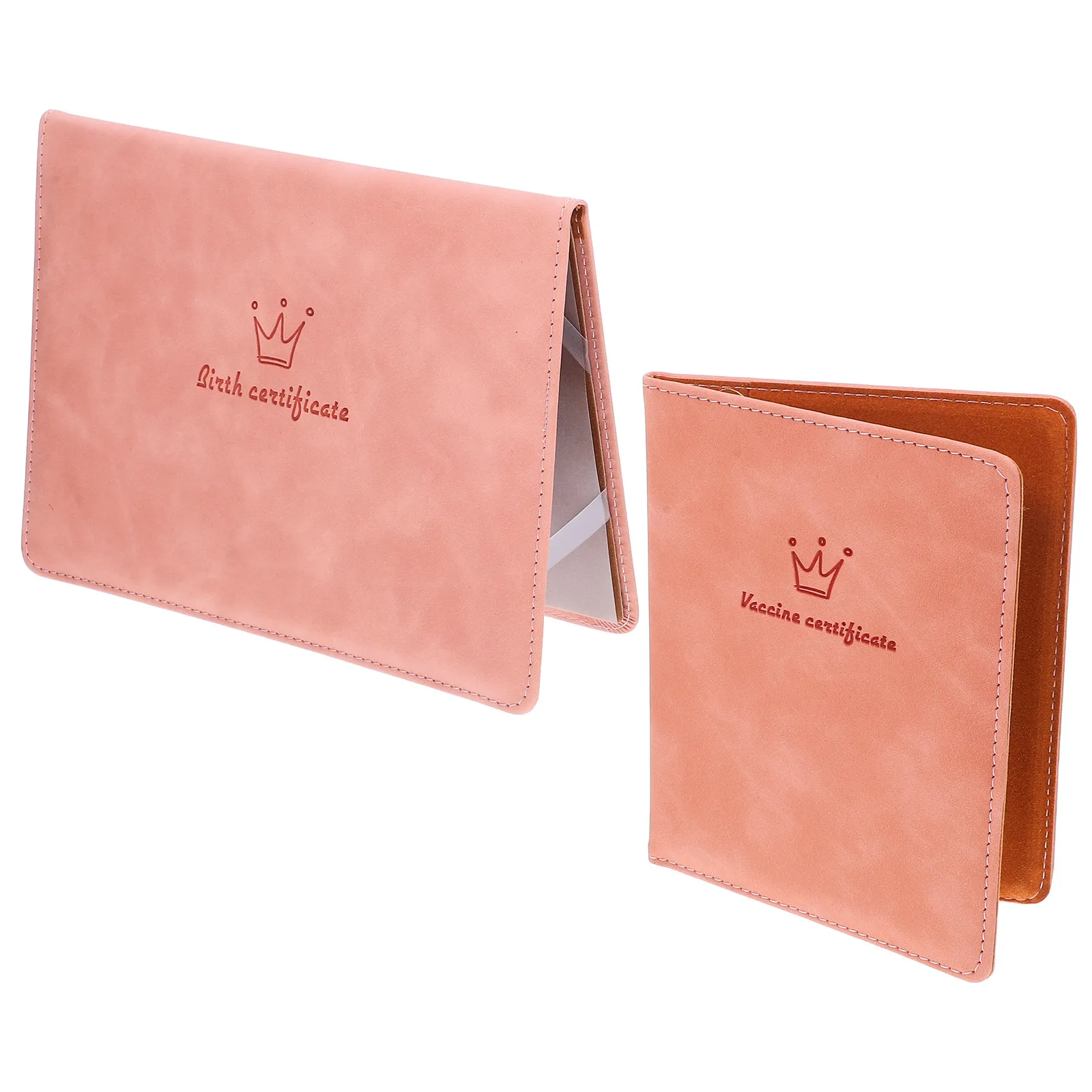 

2Pcs Birth Certificate Cover Protector Padded Document Holder for Certificate Binder Sheets Storage Case Organizer Folder