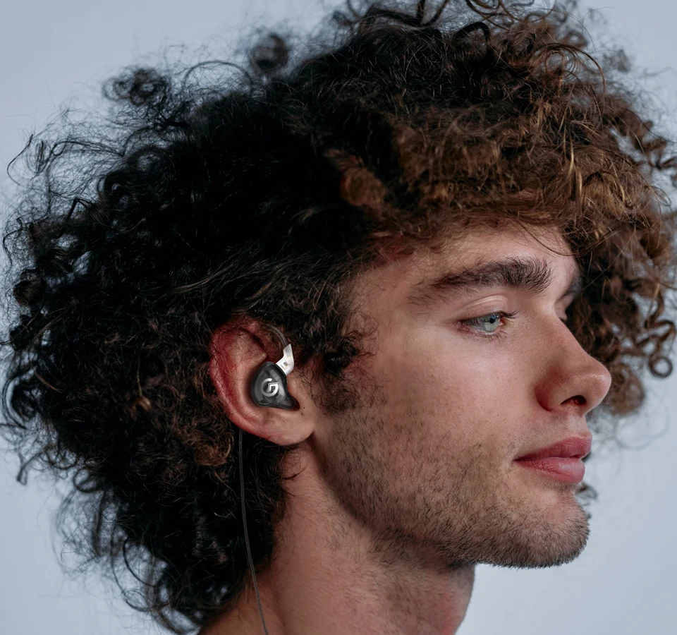 GK G1 Pro سماعة أذن سلكية سماعات أذن رياضية مع ميكروفون إلغاء الضوضاء في الأذن مراقب HiFi سماعة مشغل MP3 للموسيقى