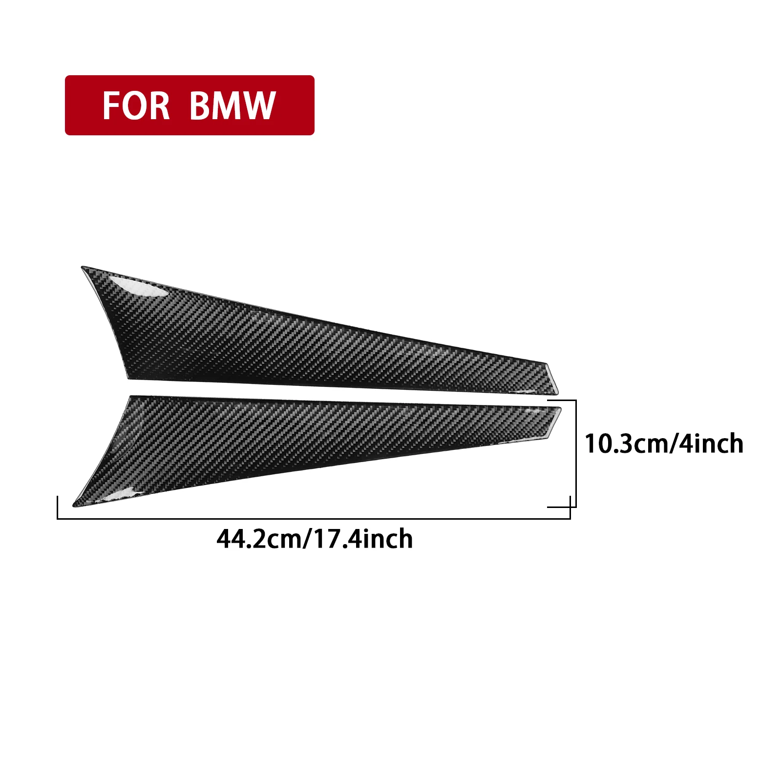 Genuine Carbon Fiber Car Stickers For BMW Series 8 2019-2023 Exterior Rear Back Side Fender Cover Trim Auto Accessory