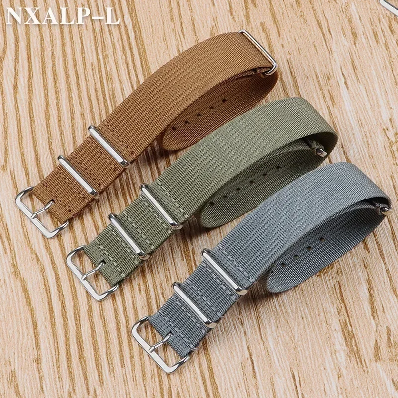 ساعة نايلون عسكرية للرجال ، حزام مضلع ، سوار ساعة رياضي لسايكو ، إكسسوارات سوار ، 18: 20: 20: 22