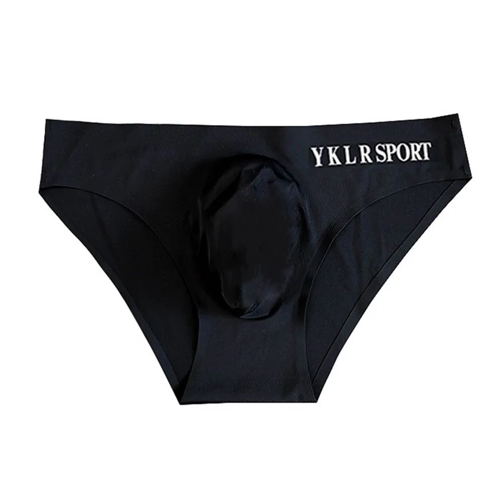 1PC Men's Ultra-thin Seamless Ice Silk Briefs 3D Bulge Pouch Panties Low Waist Transparent Breathable High Elastic Underwear
