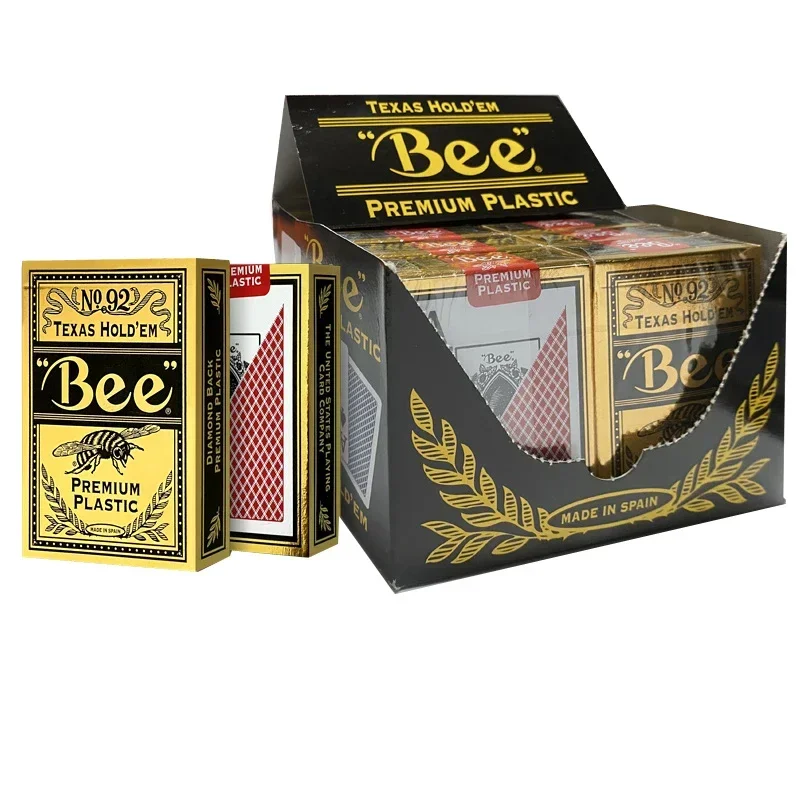 Bee Premium Plastic Playing Cards Jumbo Index Deck Waterproof Collectible Poker Card Games