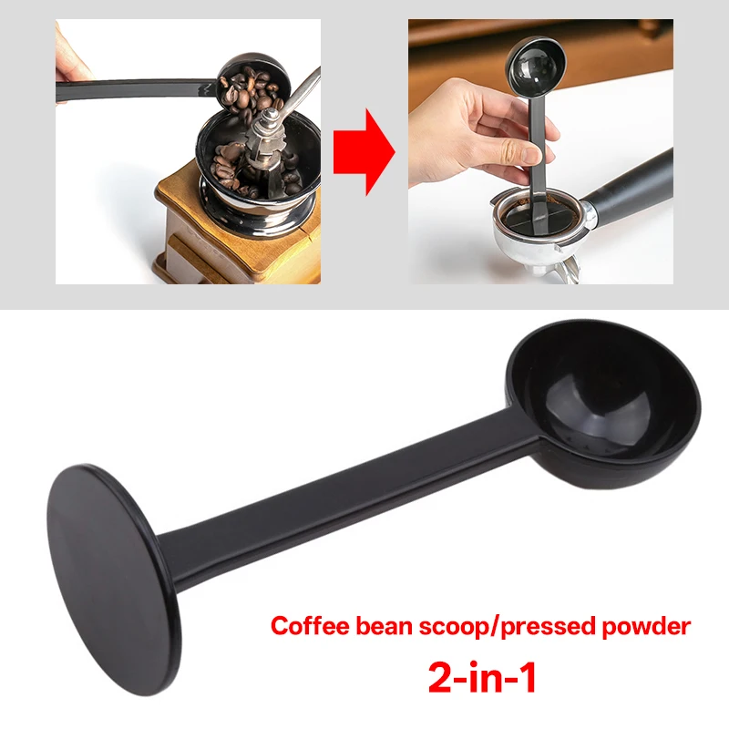 

Dual-use Scoops Coffee Spoon 2 In 1 Measuring Spoon 10g Standard Powder Press Scoop Coffee Machine Accessories Kitchen Tools