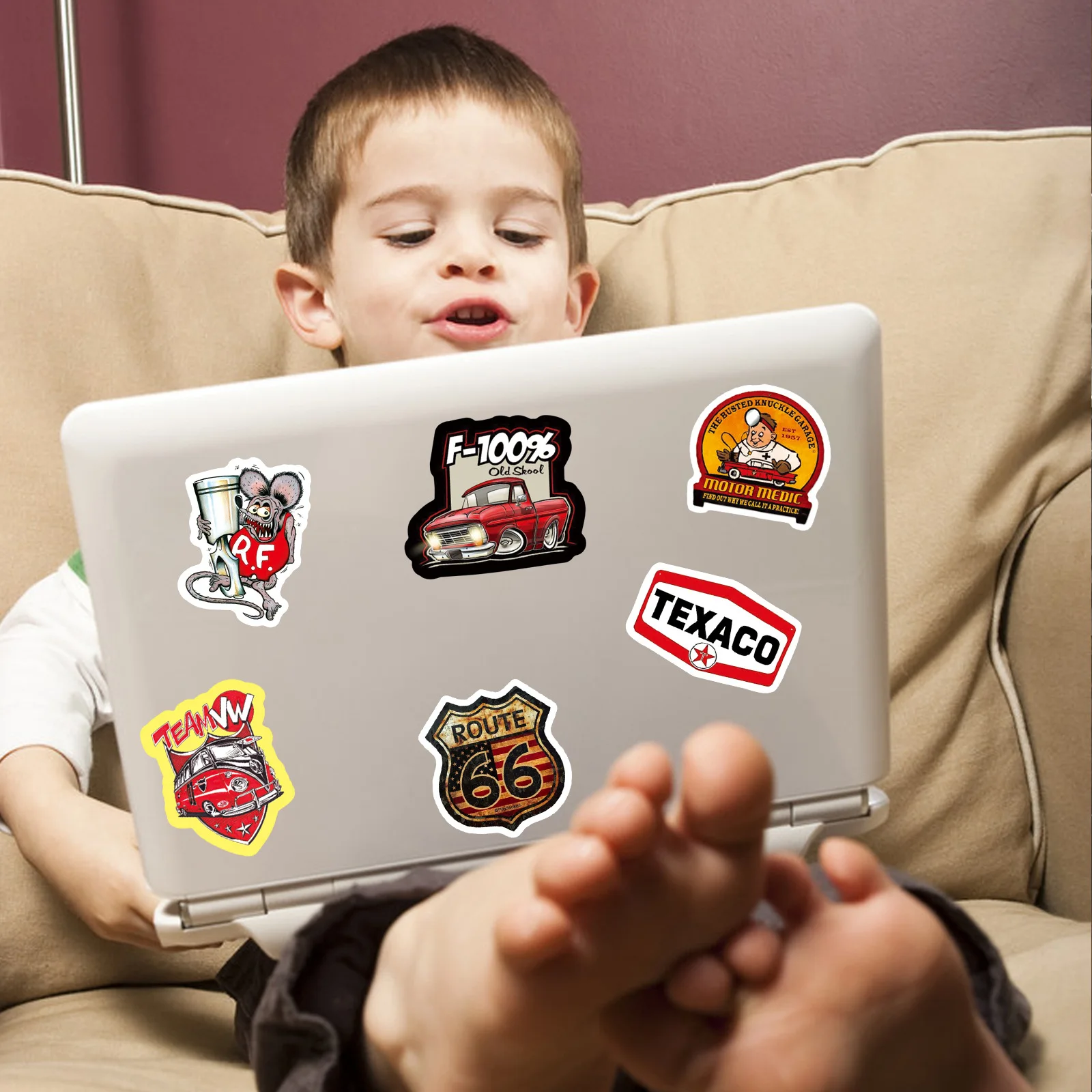 10/50 قطعة الساخن قضيب ريترو خمر سيارة ملصق Diary بها بنفسك مذكرات الكمبيوتر المحمول الأمتعة سكيت الكتابة على الجدران الشارات متعة للطفل اللعب الهدايا