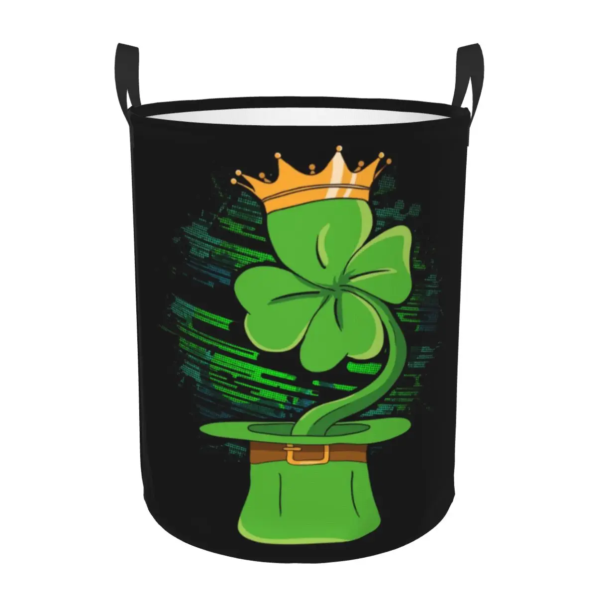 

Custom Saint Patricks Day Laundry Basket Foldable Large Clothing Storage Bin Patron Saint Of Ireland Baby Hamper