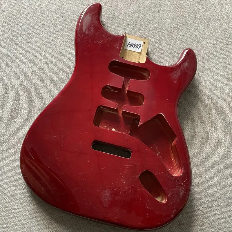 

HB969 красный цвет SSH звукосниматели на заказ тремоло незавершенный корпус гитары ST индивидуальный тремоло для замены электрогитары и DIY