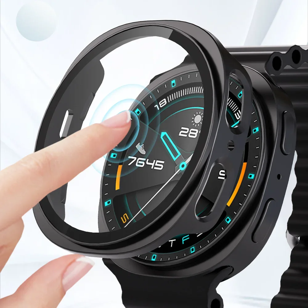 Hülle für Samsung Galaxy Watch 8 44 mm 40 mm PC-Abdeckung Bumper Displayschutzfolie gehärtetes Glas + Film Galaxy Watch 8 Zubehör