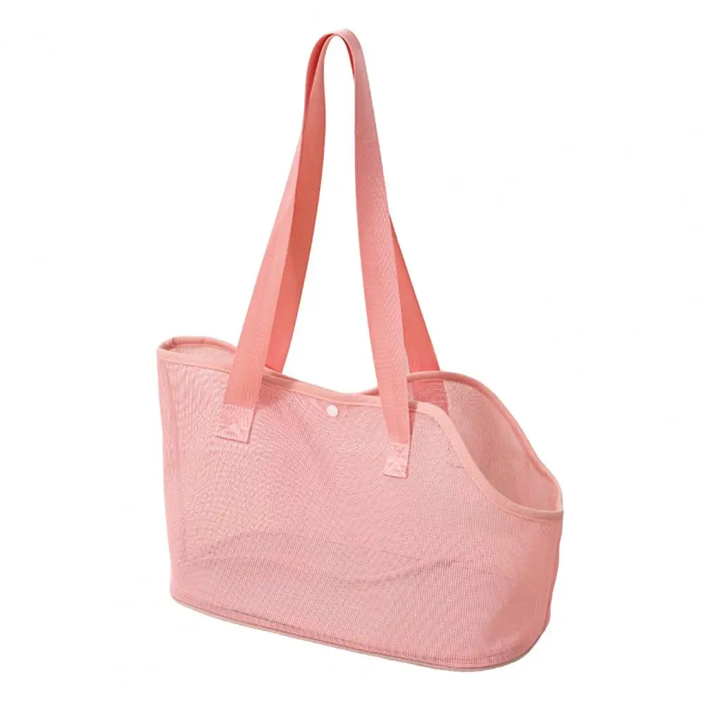 Foldable Cat Shoulder Bag Mesh Cat Carrier Tote Bag Breathable Pet Travel Carrier with Safety Clasp Ventilated Small Dog for Vet