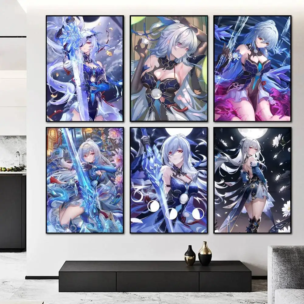 Honkai Star Rail Jingliu Game Poster And Prints Wall Art Pictures For Modern Bedroom Game Room Home Decor