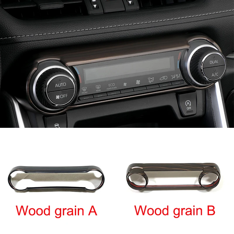 For Toyota RAV4 XA50 2019-2022 ABS Matte/Carbon Wood Car Central Control air conditioner Switch panel Cover Trim Car styling