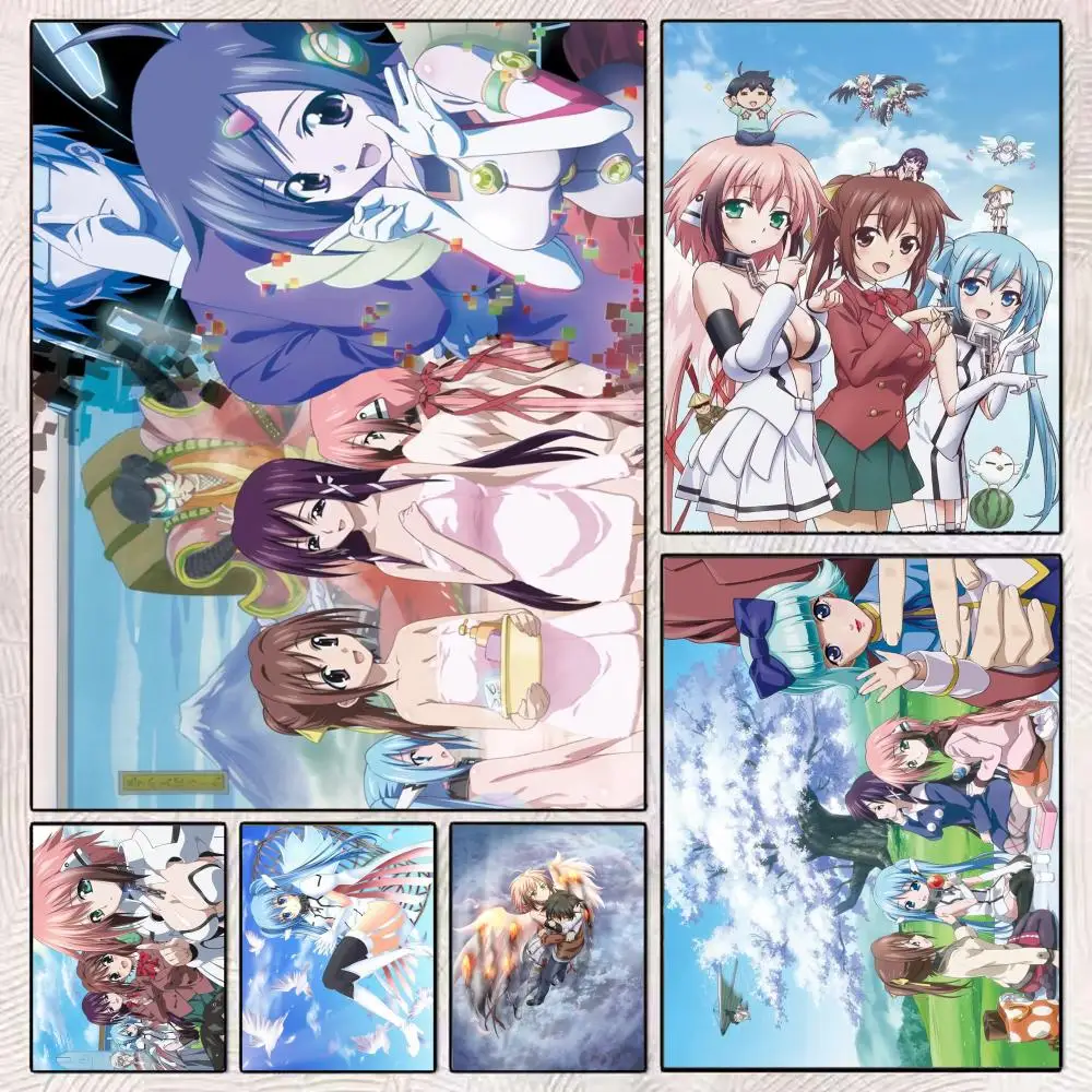 Póster artístico de Anime Sora No O-otoshimono, Mural de película, decoración de pared para habitación familiar y infantil, regalo impreso