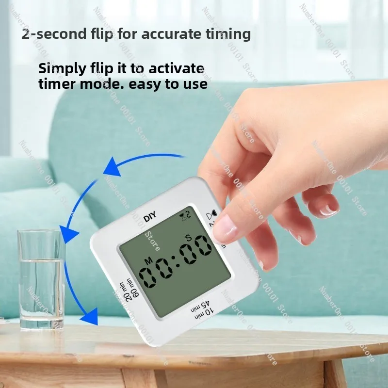Gravity Induction Flip Timer - Children's Self-discipline Learning Timer, Time Management 2-in-1 Alarm Clock