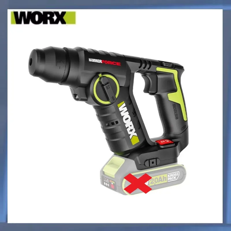 

Worx Rotary Hammer Brushless WU380S 20v SDS Chuck Share Green 20V Battery Platform（Without battery and charger）