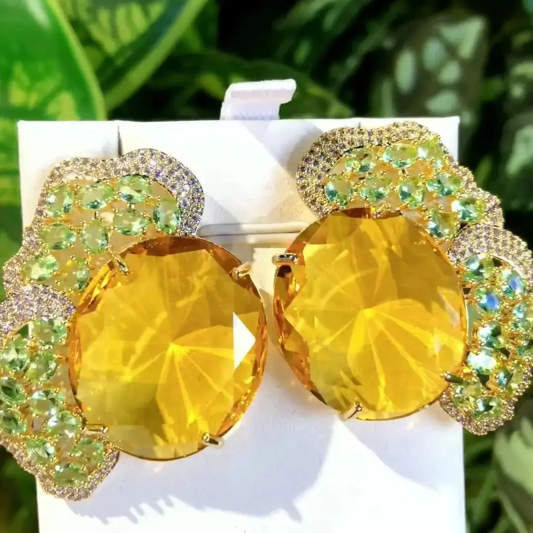 Missvikki Romantic Big Stud Earrings for Women Girl Daily Shiny Trendy Original Girl Gift Bloom High Quality Korean Accessories