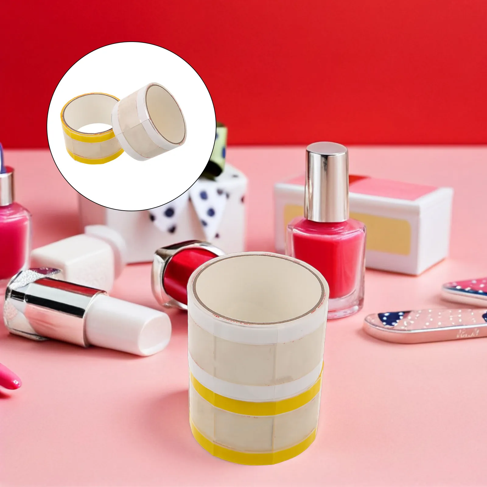 

2Pcs Nail Stamper Clean Sticker Adhesive Tape Efficient Disposable Nail Art Stamper Pattern Removal Tool Portable DIY Manicure